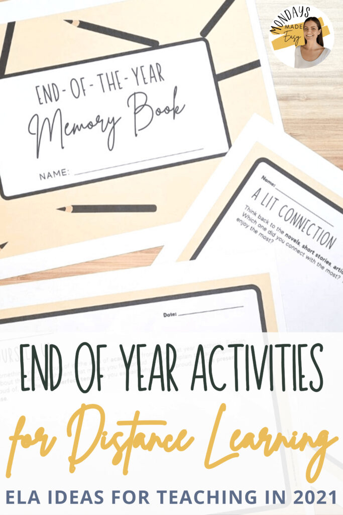 Looking for end of year activities for English Language Arts?  These ideas are suitable for virtual learning and in-person classrooms and will support middle school and high school students with integrating their experiences over the past school year.
