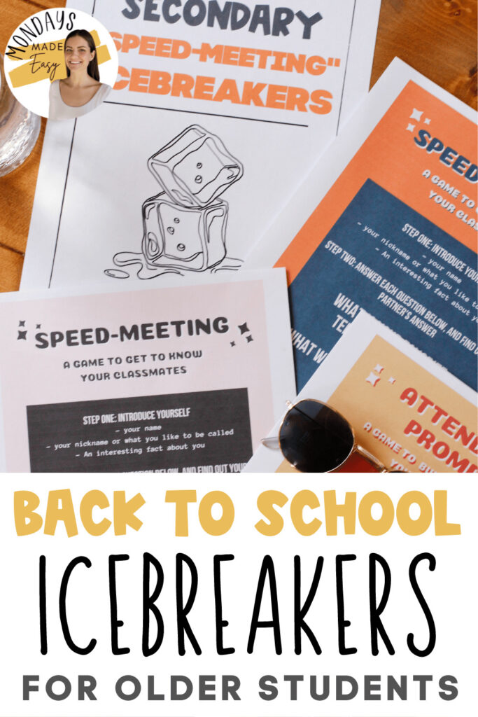 Back to School Icebreakers for High School Students