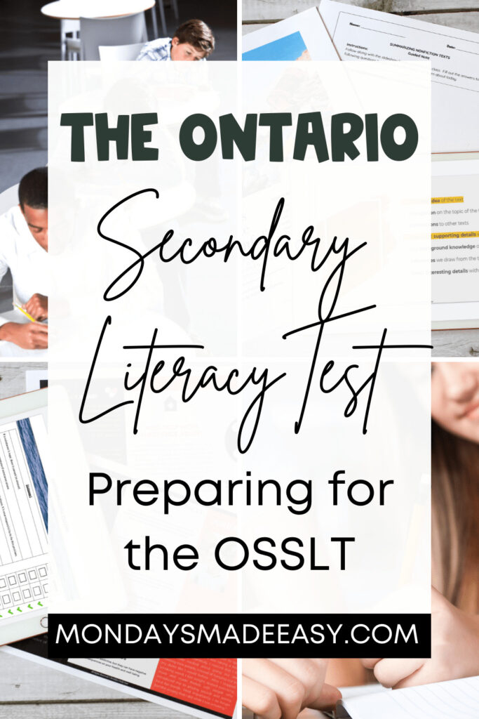 The Ontario Secondary School Literacy Test: Practicing for the OSSLT