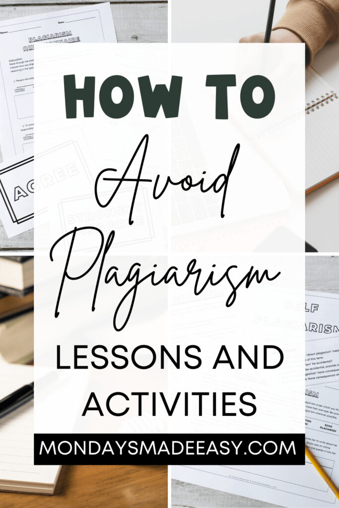 How to Avoid Plagiarism: Lessons and Activities