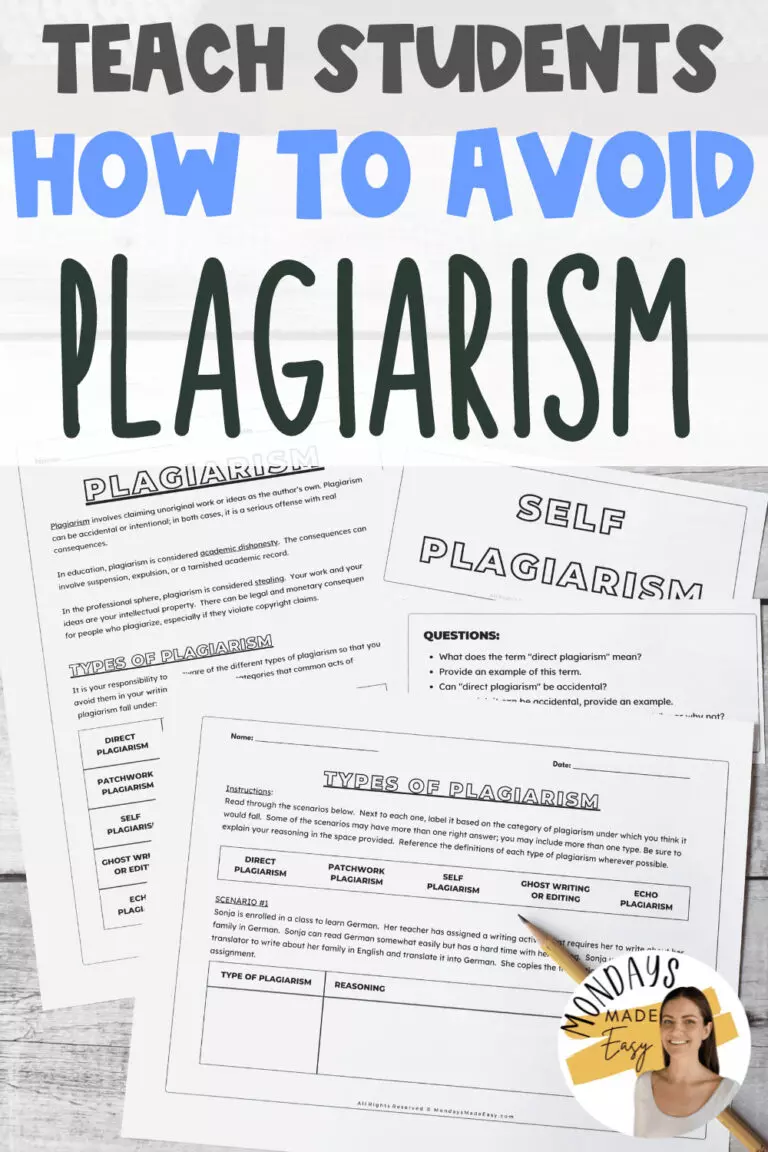 Avoiding Plagiarism: Strategies For Teachers