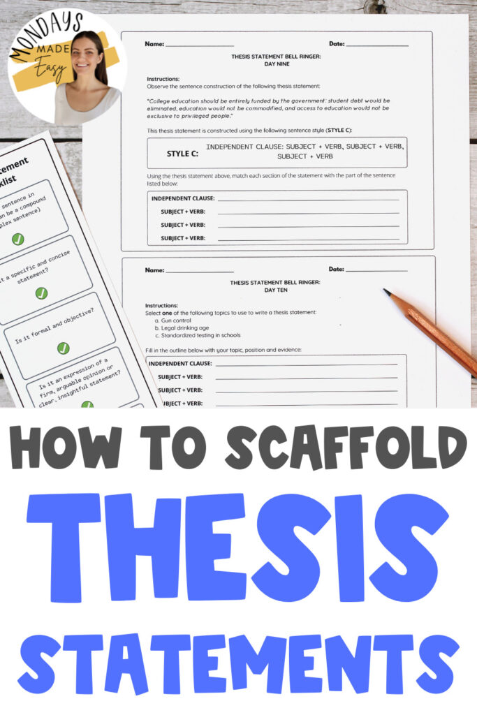 How to Scaffold Thesis Statements