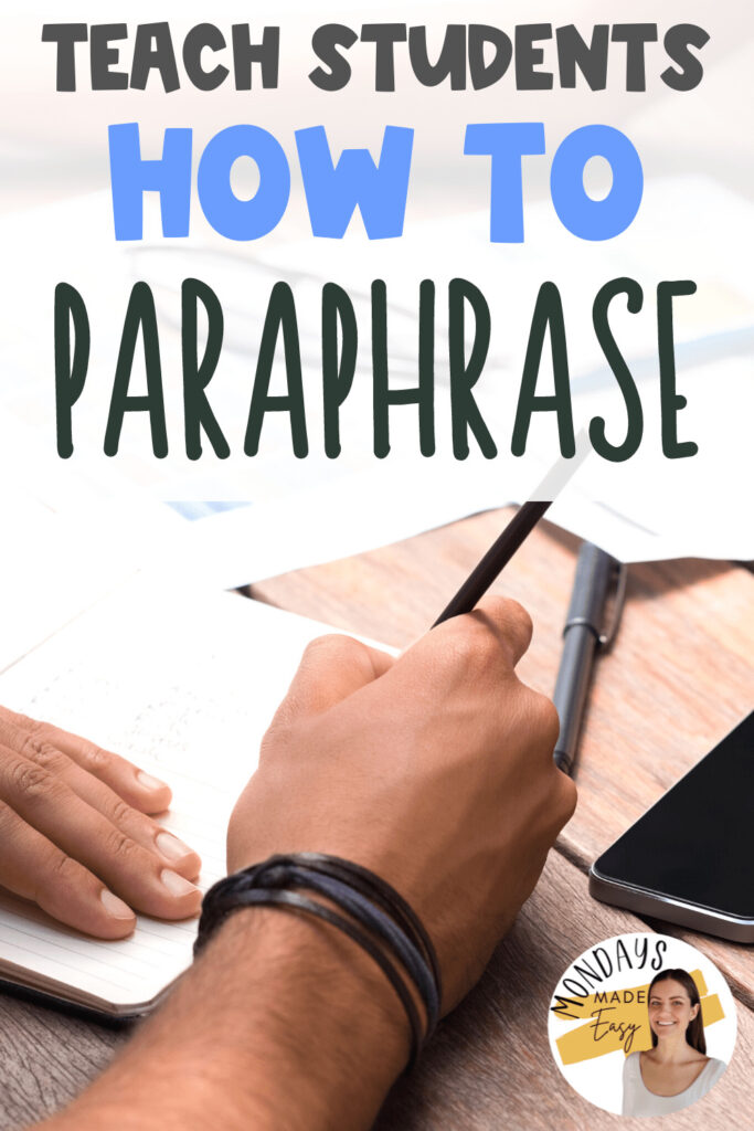 Teach Students How to Paraphrase in High School