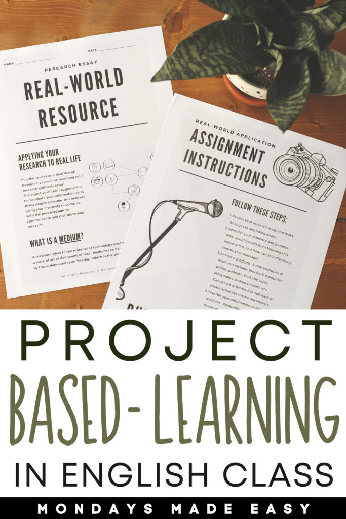 Project-Based Learning Ideas for High School ELA