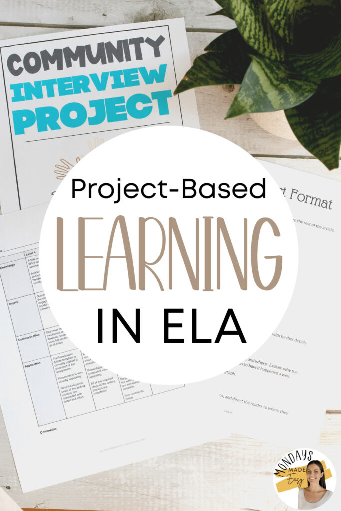 Project-Based Learning Examples for English Language Arts