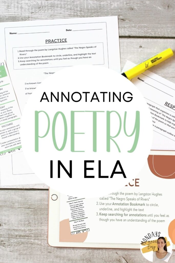 Annotating Poetry in High School English Language Arts 