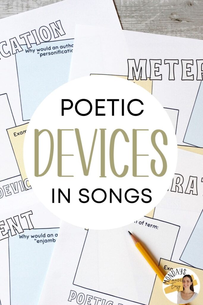 Teaching Poetic Devices in Songs in Middle School and High School English