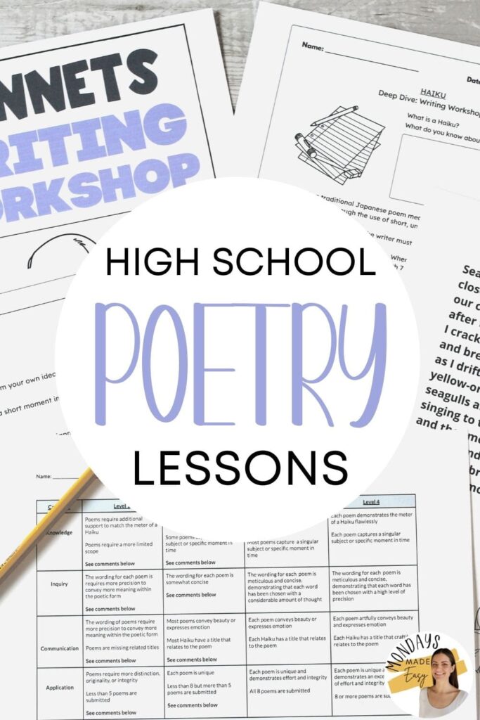 poetry writing assignment high school