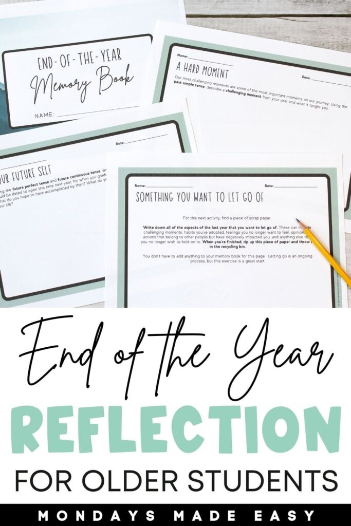 End of the Year Reflection for Older Students