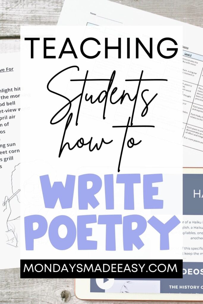 Teaching Students How to Write Poetry