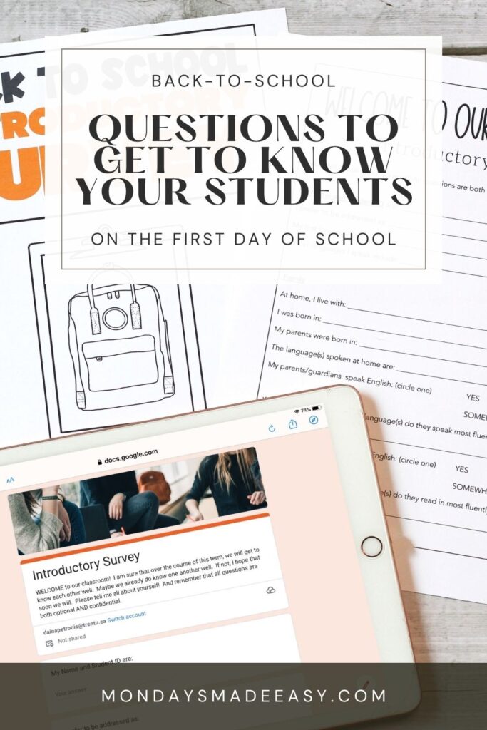 Back-to-School Questions to Get to Know Your Students
