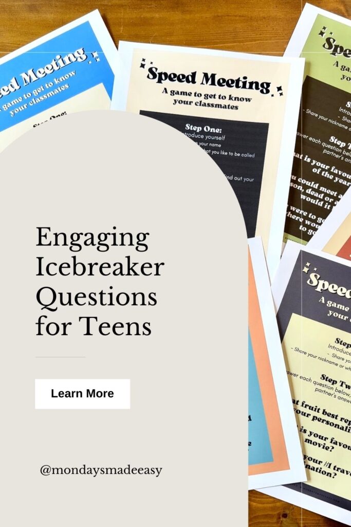 Back-to-School Icebreaker Questions for Teens