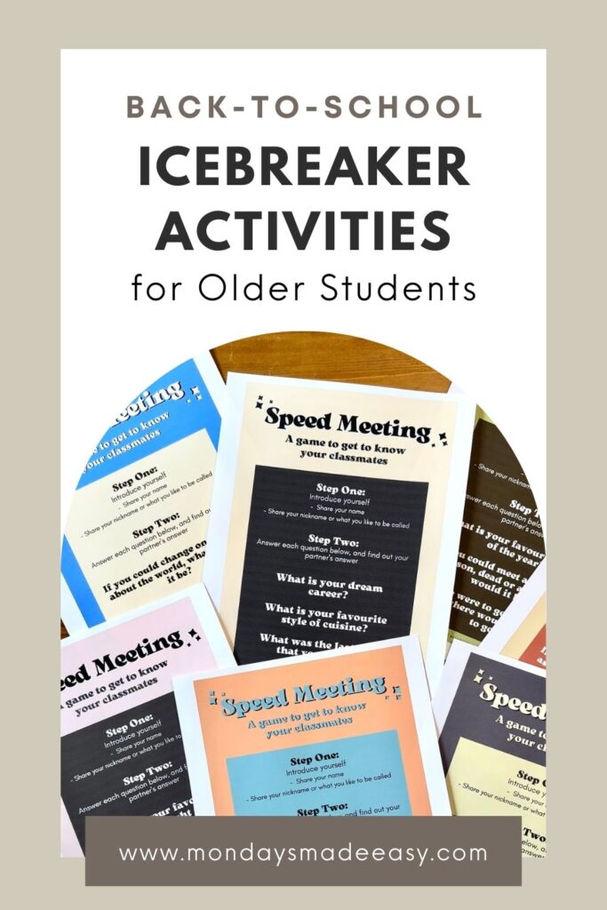 Back-to-School Icebreakers for High School Students