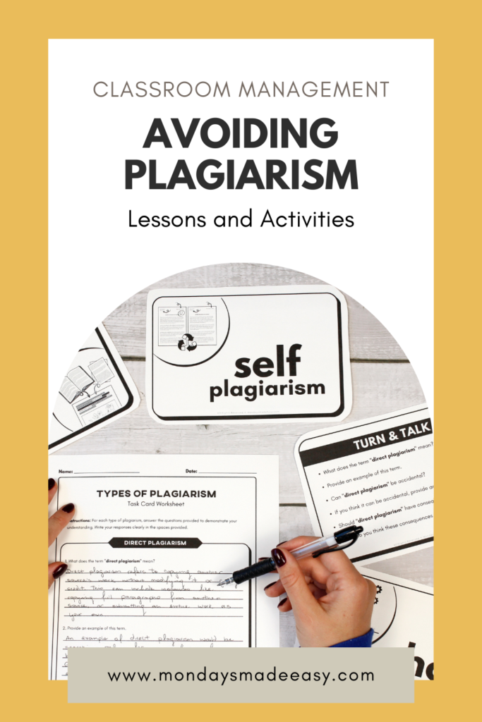 Strategies to teach students how to avoid plagiarism