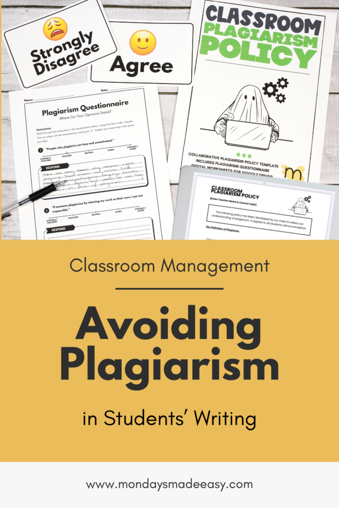 Strategies for avoiding plagiarism in the classroom