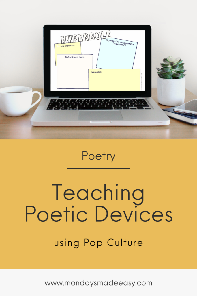 Teaching poetic devices using pop culture