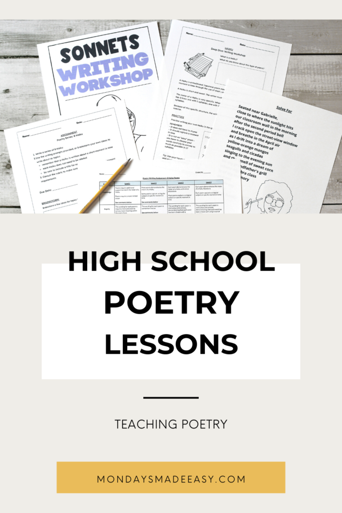 Teaching high school poetry