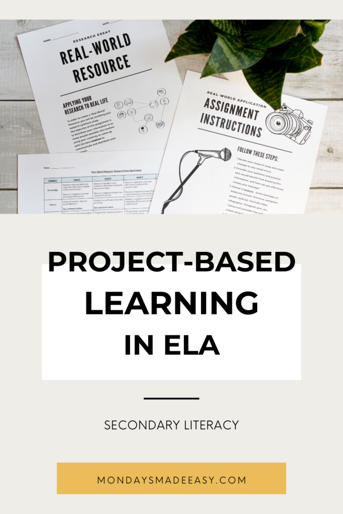 Project-based learning in ELA