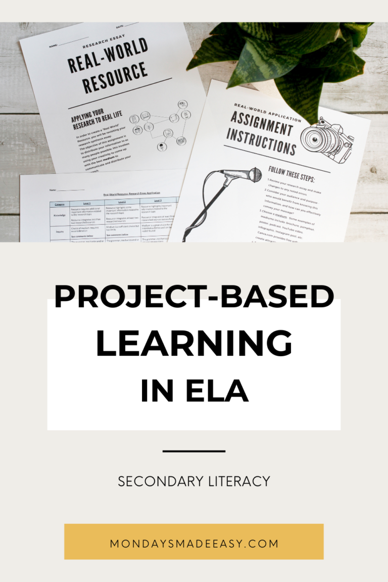 Project-Based Learning Ideas and Examples for the ELA Classroom