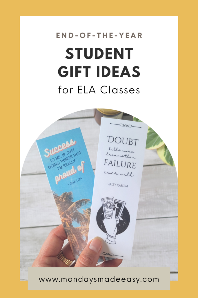 Student gift ideas for ELA classes