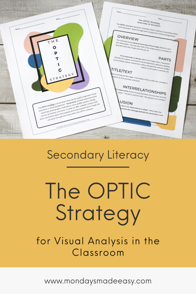 The OPTIC Strategy for Visual Analysis in the classroom