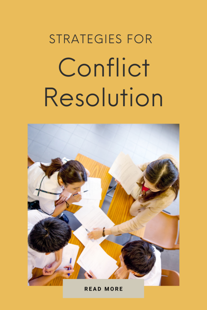Strategies for conflict resolution