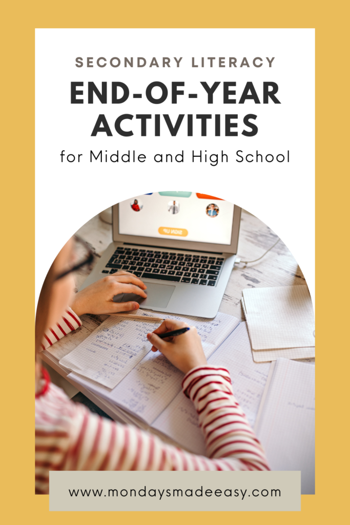 End-of-year activities for middle and high school