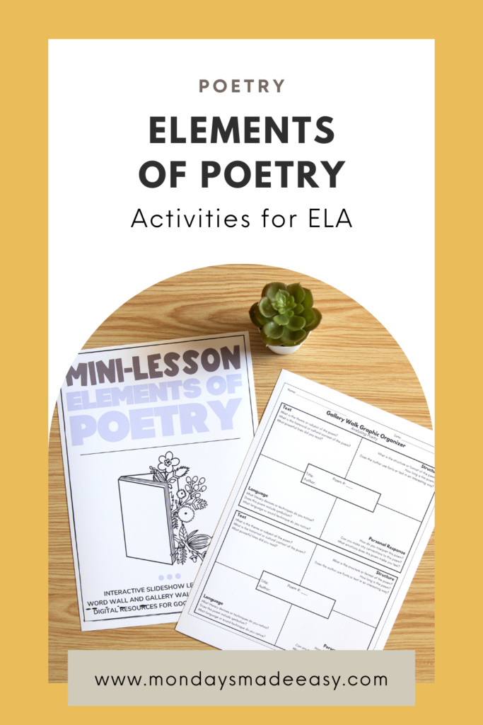 Poetry Activities for ELA