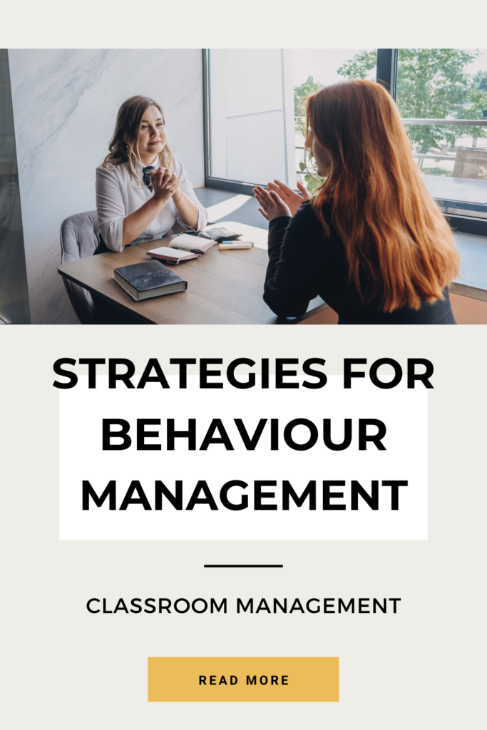 Strategies for behaviour management