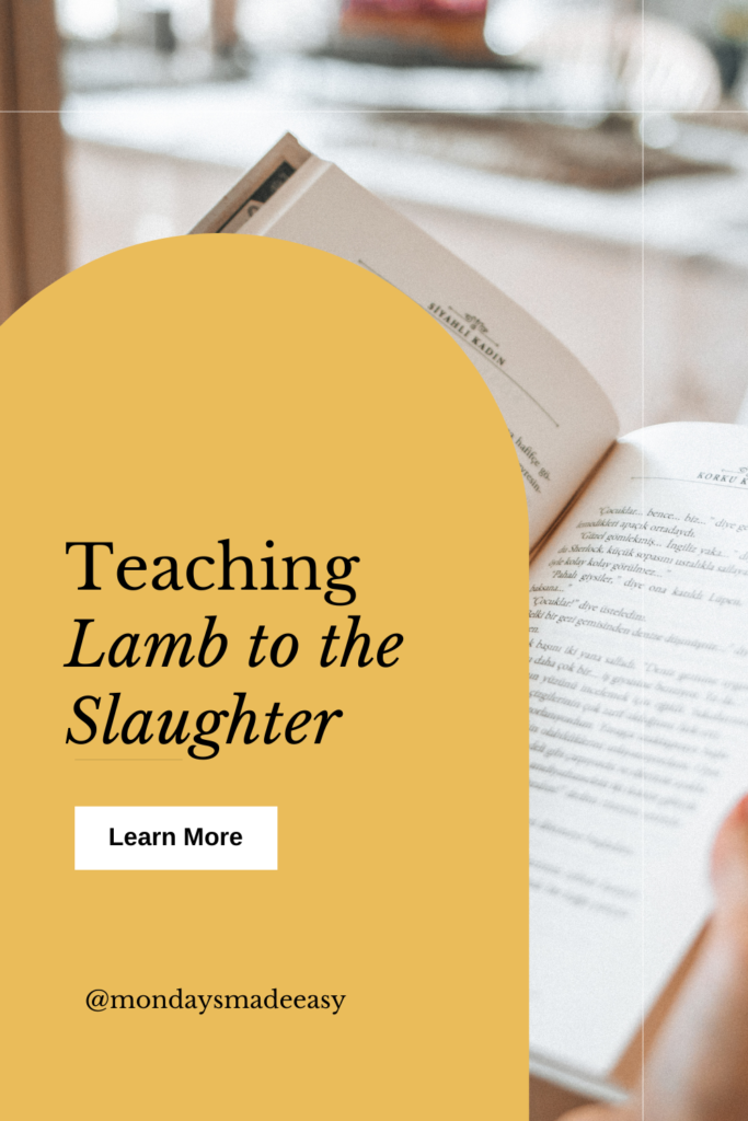 Teaching lamb to the slaughter