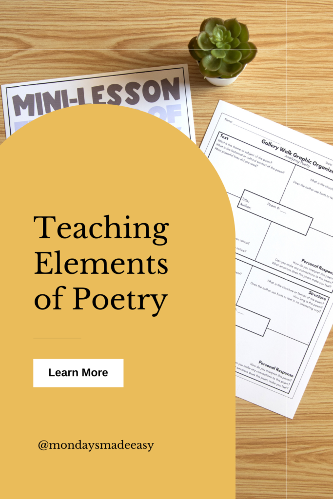 Teaching the Elements of Poetry