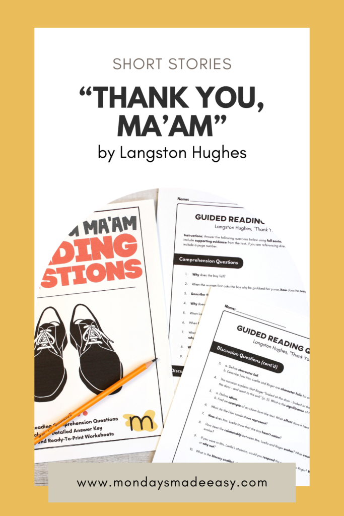 Thank you, ma'am by langston hughes