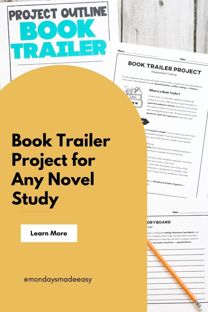 Book Trailer Project for Any Novel Study