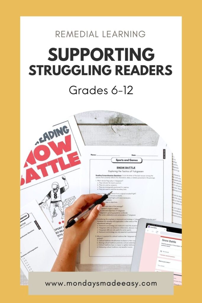 Supporting Struggling Readers in Grades 6-12