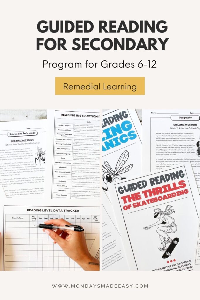 Guided Reading Program for Secondary ELA