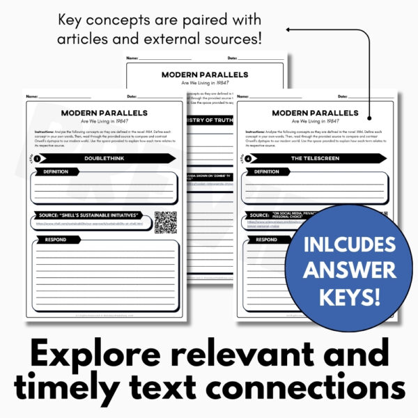 1984 Modern Parallels - Literary Analysis and Discussion Questions - Image 3