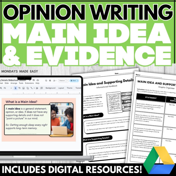 Main Idea and Supporting Details