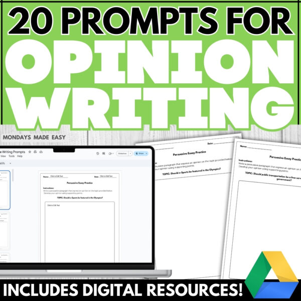 Persuasive Writing Prompts