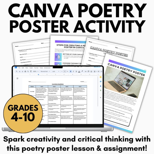 Canva Poetry Poster - Canva Poster Activity for Literary Analysis and Expression - Image 2