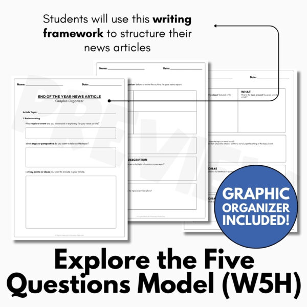 Writing a News Article - End of Year News Report Template, Assignment & Rubric - Image 3