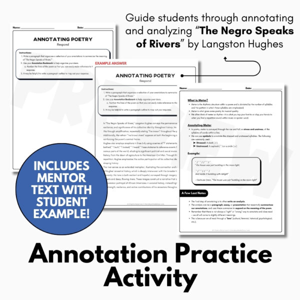Annotating Poetry Lesson – How to Annotate Poetry with Guided Notes and Practice - Image 3