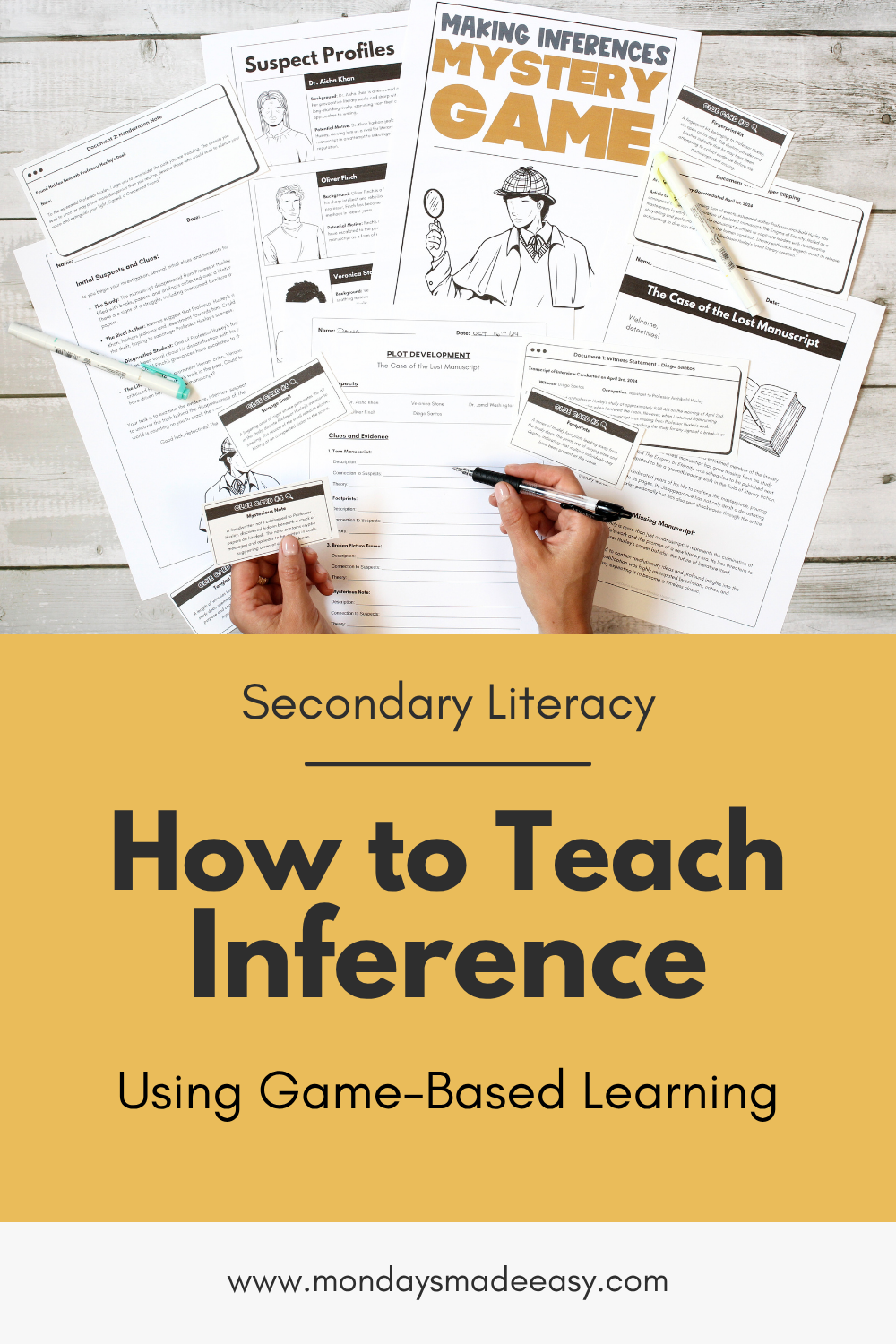 Teach How to Make Inferences with this Solve a Mystery Game