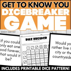 Dice Icebreaker Game