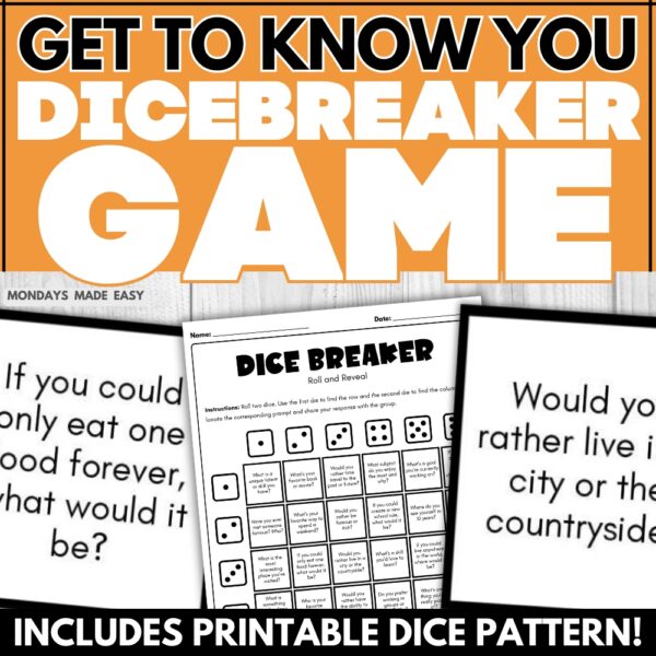 Dice Icebreaker Game