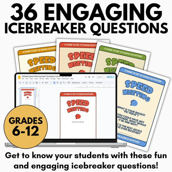 Icebreaker Questions - Back to School Ice breaker Activity Get to Know You Game - Image 2