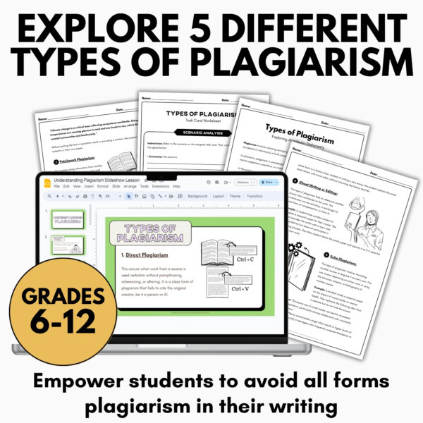 Plagiarism Lesson - Different Types of Plagiarism Handbook and Activities - AI - Image 2