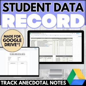Student Data Tracking Sheets