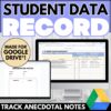 Student Data Tracking Sheets