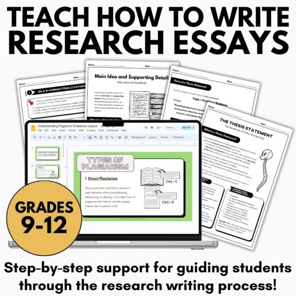 Research Essay Bundle  - Complete Argumentative Writing Unit for Research Papers - Image 2