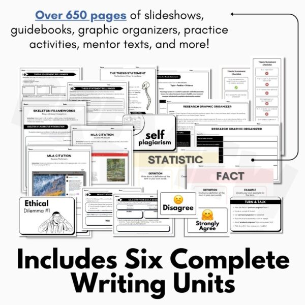 Research Essay Bundle  - Complete Argumentative Writing Unit for Research Papers - Image 3